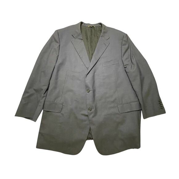 Hickey Freeman Suit Mens 50 R Navy Blue The Traveler 2pc Pants 46x30 Modern USA - Picture 4 of 14